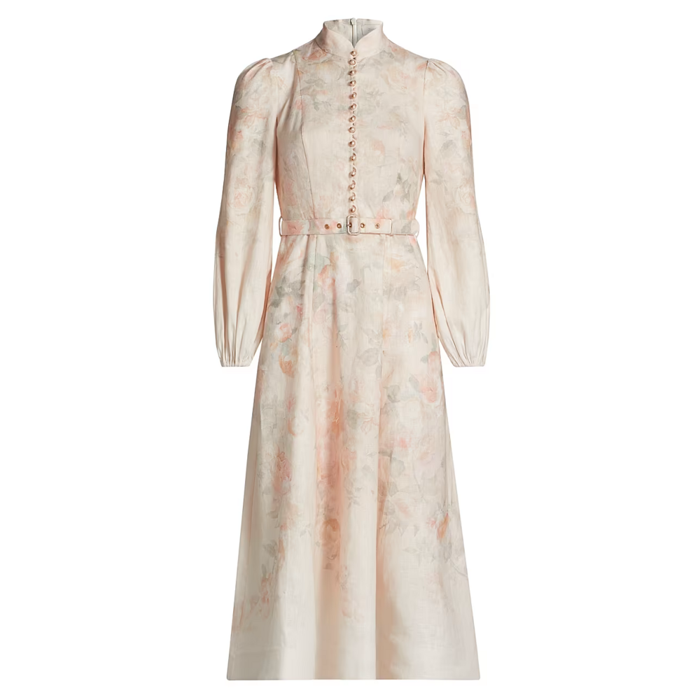 Zimmermann Crush Floral Midi Shirtdress